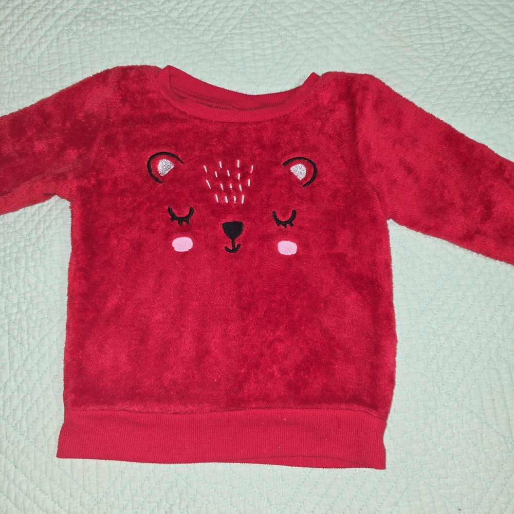 Jumping Beans Red Bear Face Sweatshirt